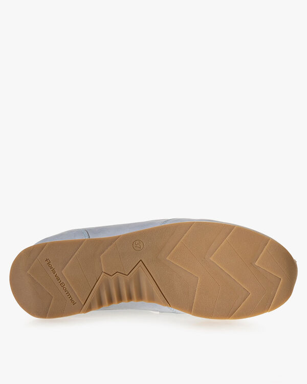 Sneaker nubuck leather light blue