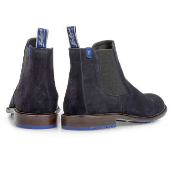 Dark blue suede chelsea boot