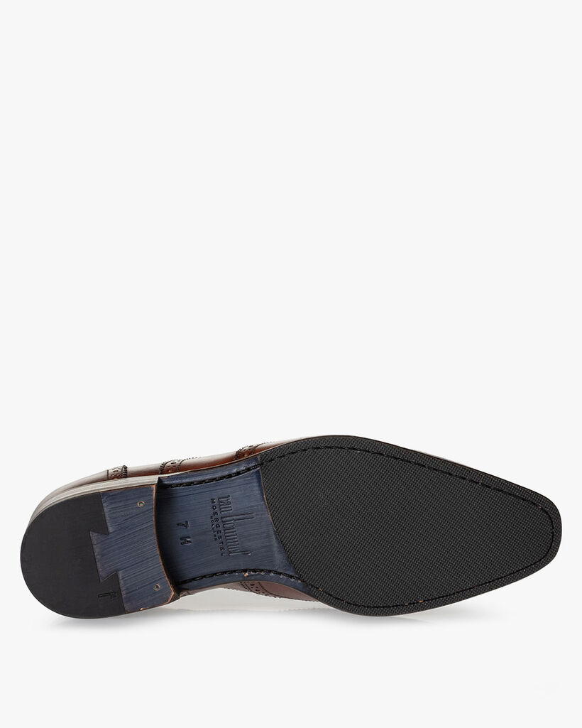 Lace shoe calf leather dark cognac