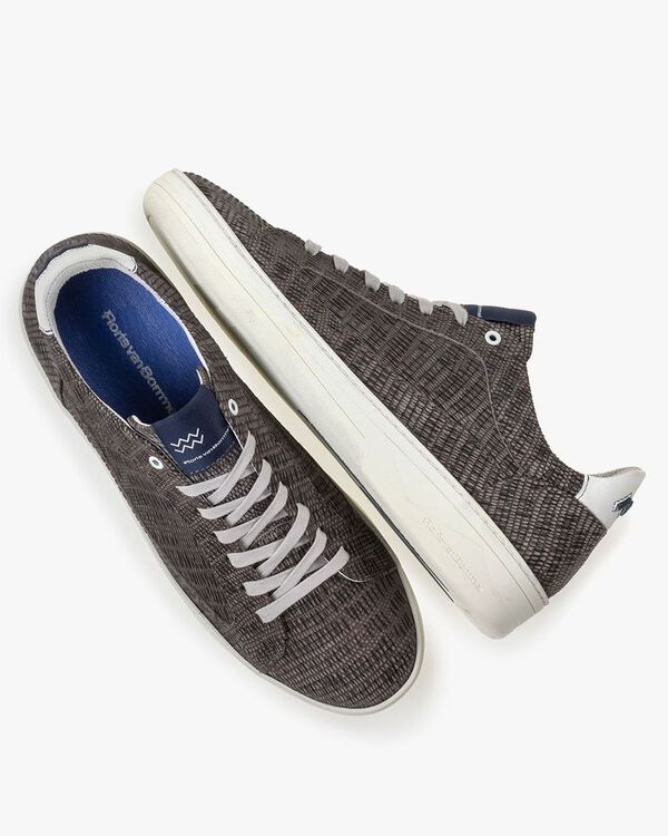 Sneaker with print taupe