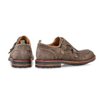 Monk strap suede taupe