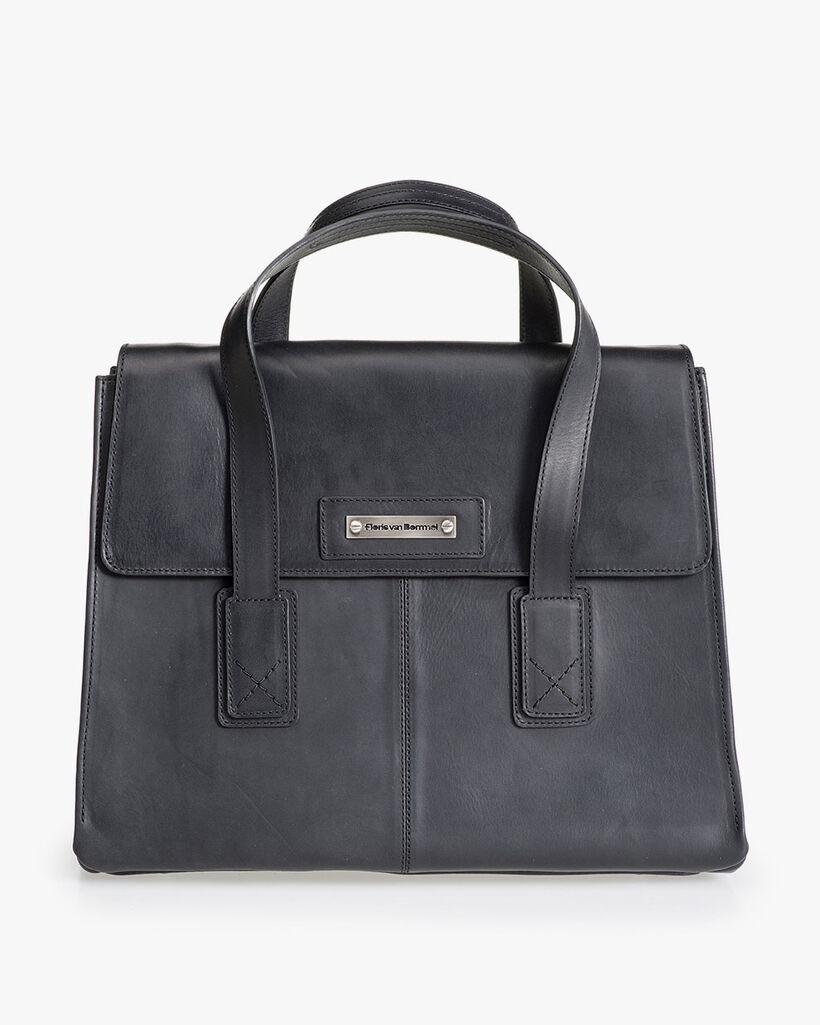 Black leather business bag