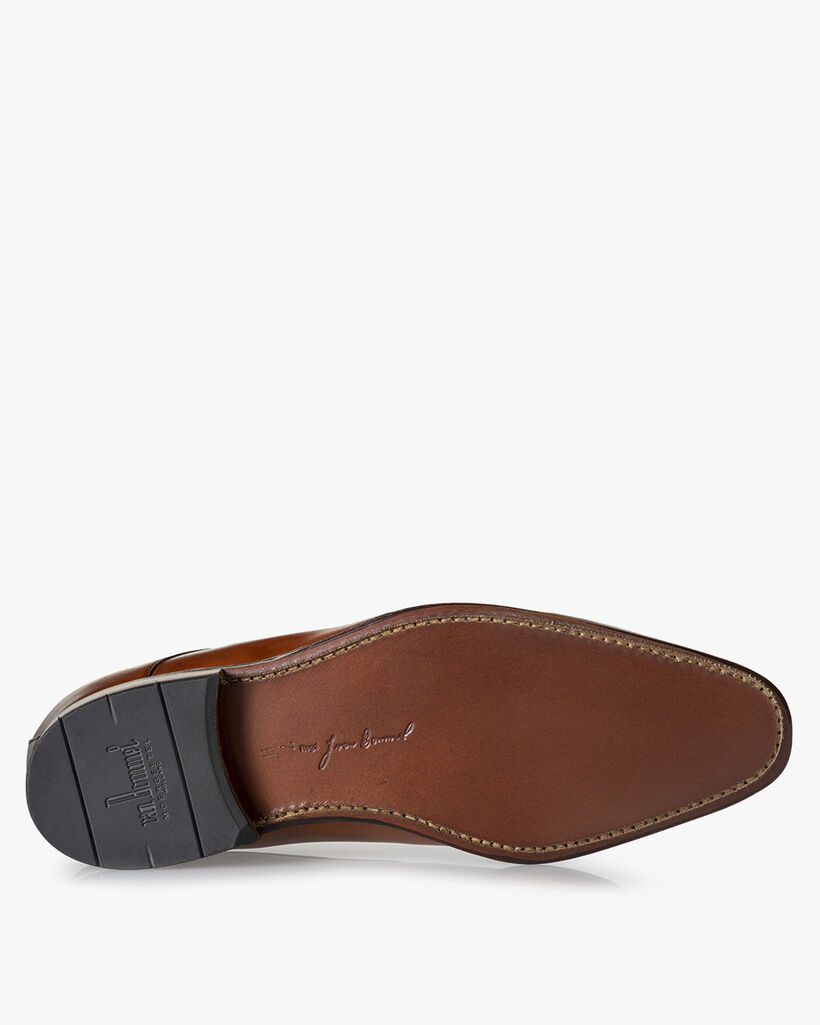 Lace shoe calf leather cognac