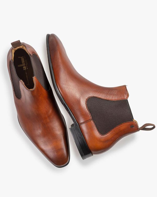 Leather Chelsea boot dark cognac