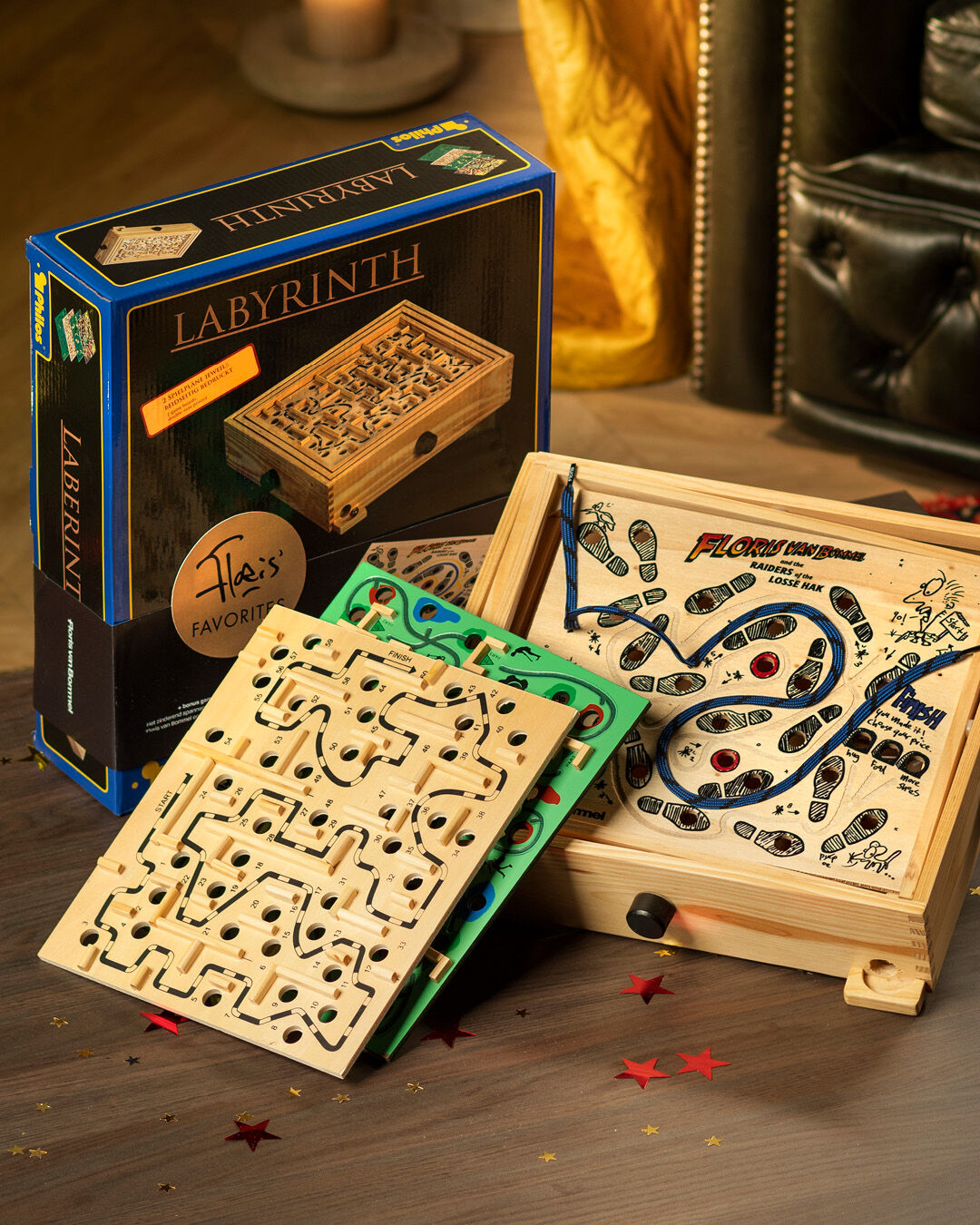 Wooden box 2024 marble game
