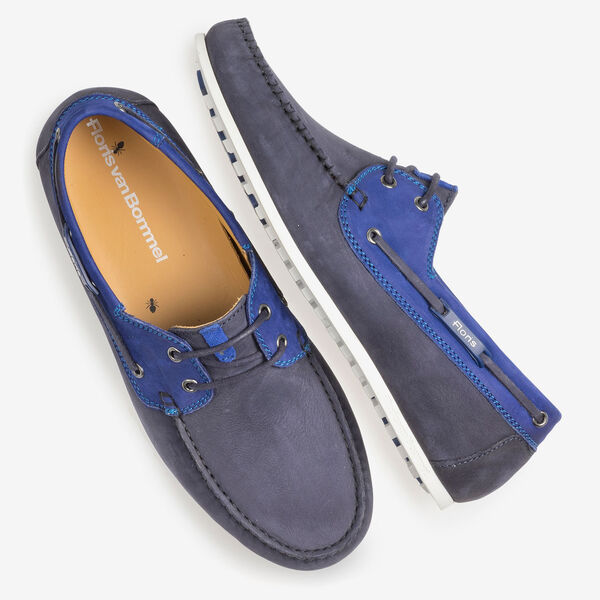 Leather boat shoe