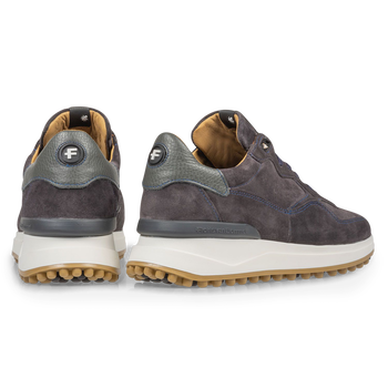 Dark grey suede leather sneaker