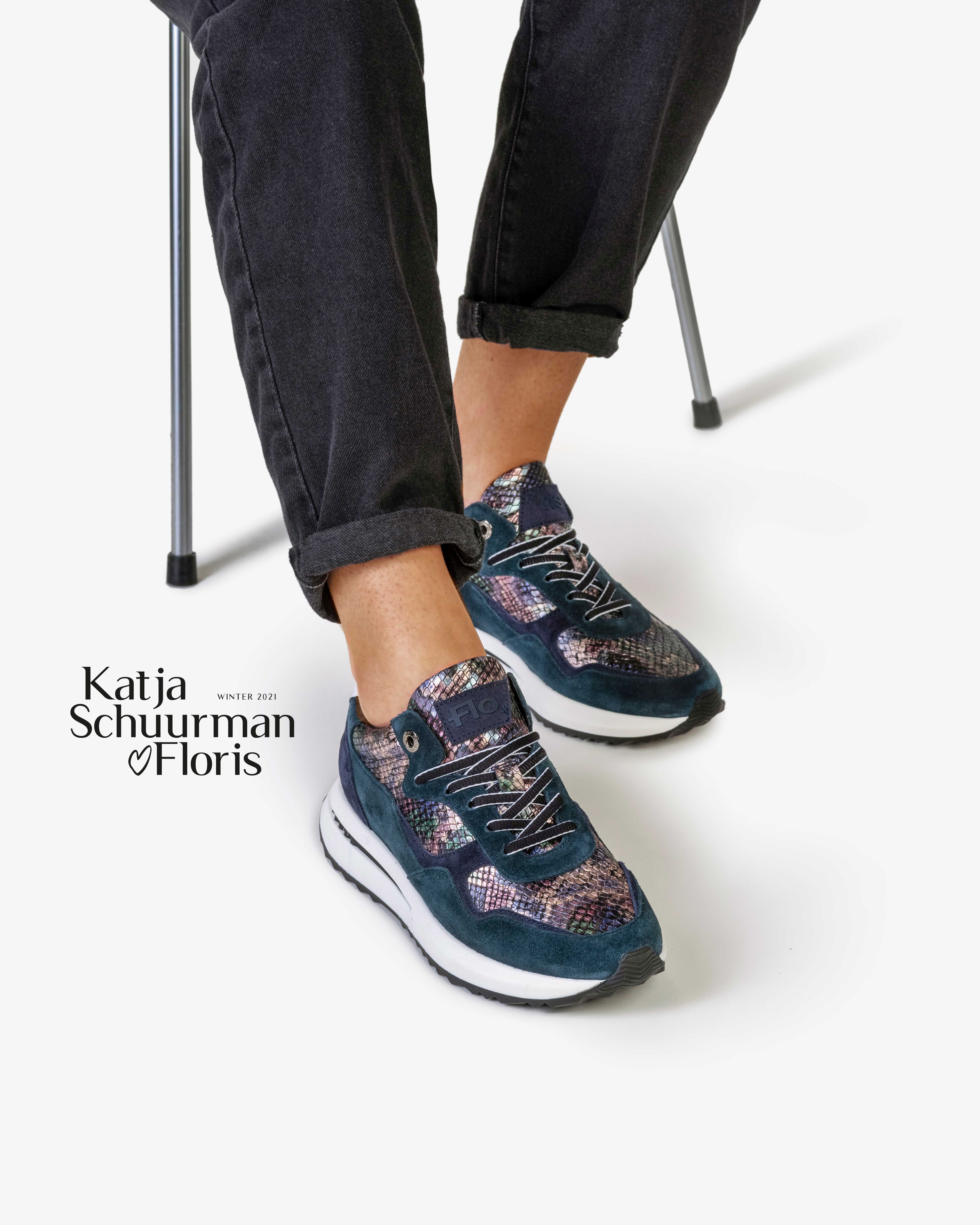 Sneaker metallic print pink SFW-10065-93-01 | Floris van Bommel Women®