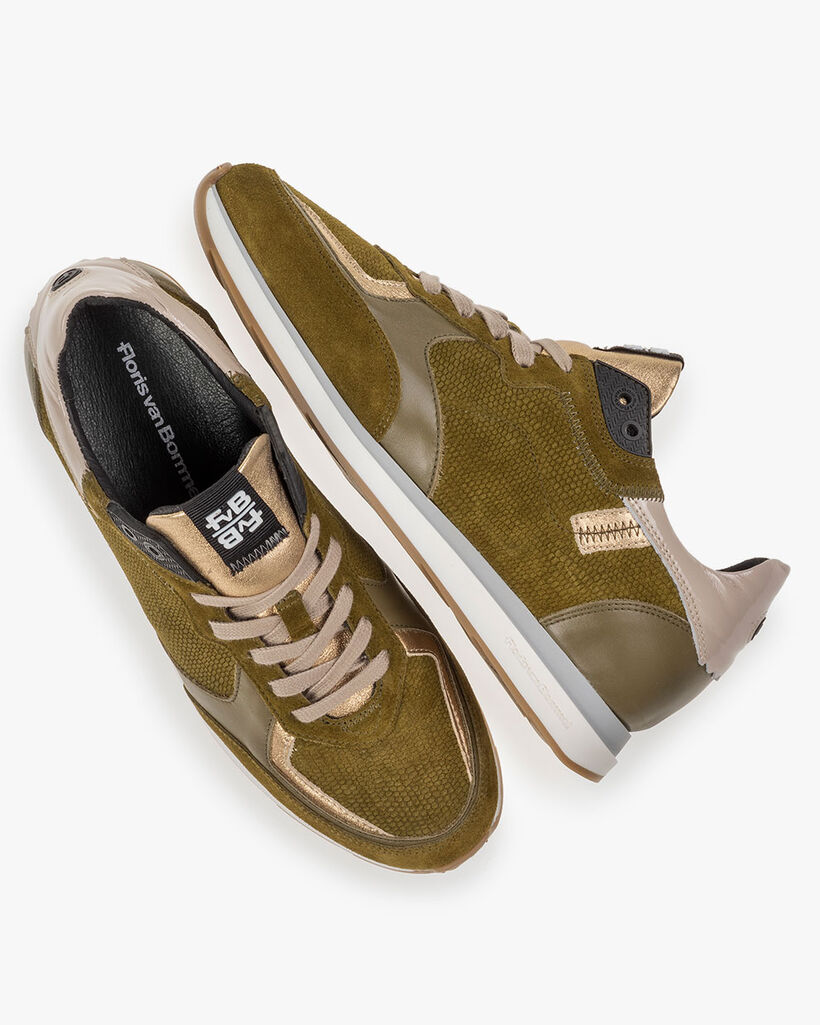 Sneaker suede dark green