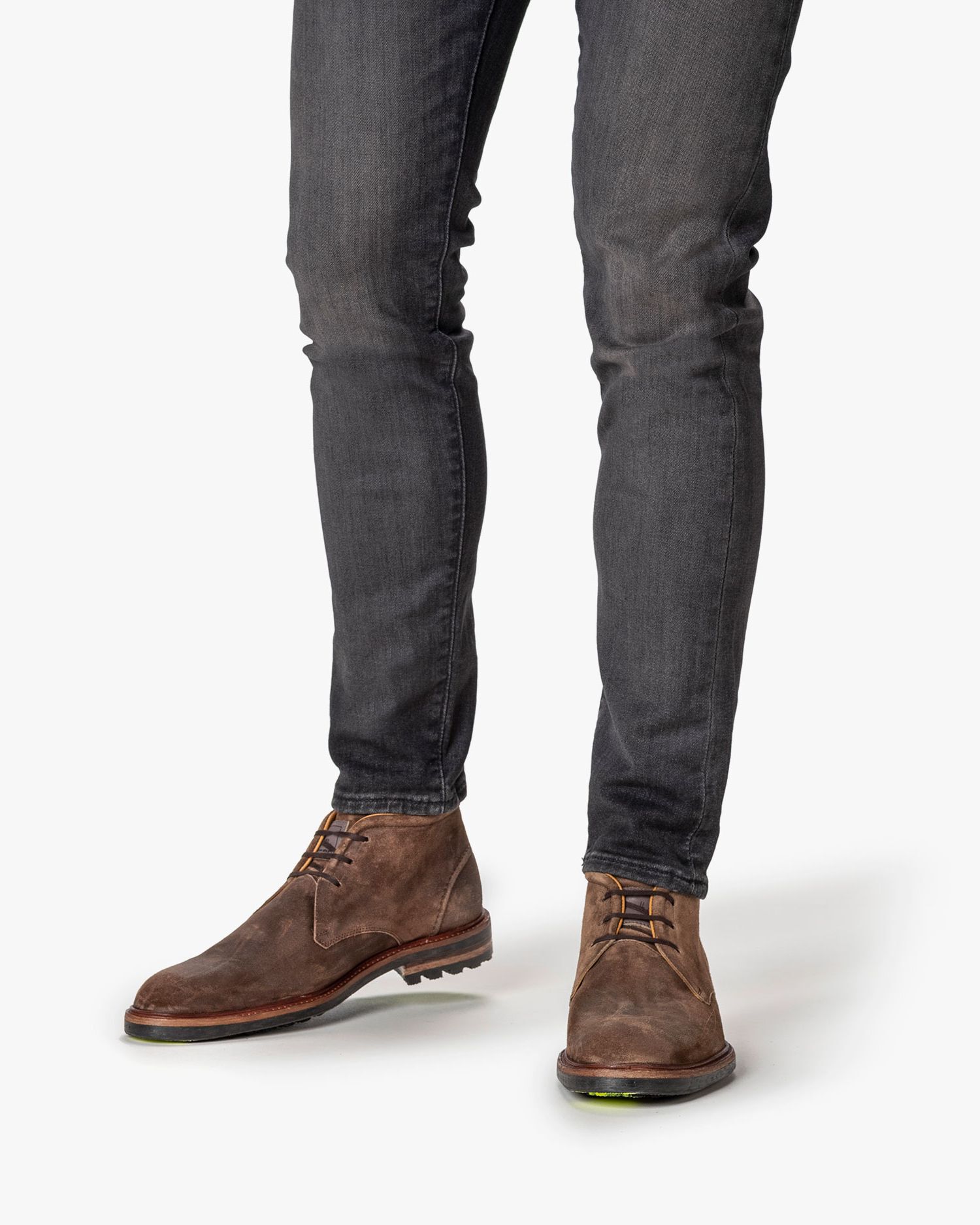 Lace boot suede cognac 20090/12 | Floris van Bommel Official®