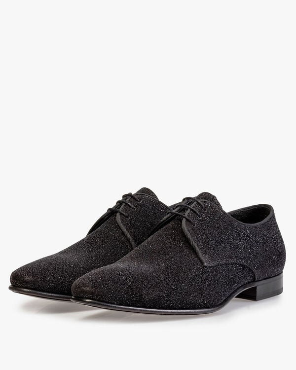 Lace shoe suede black