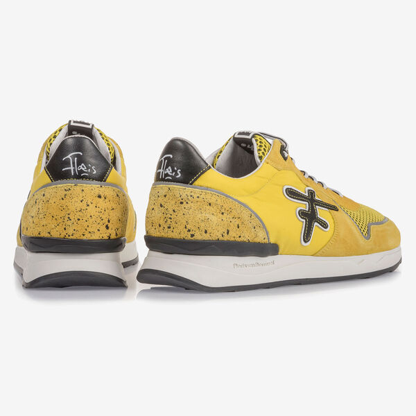 Yellow suede leather sneaker