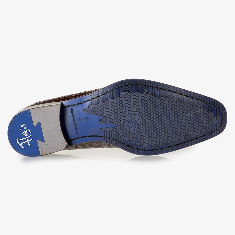 Brown calf leather lace shoe