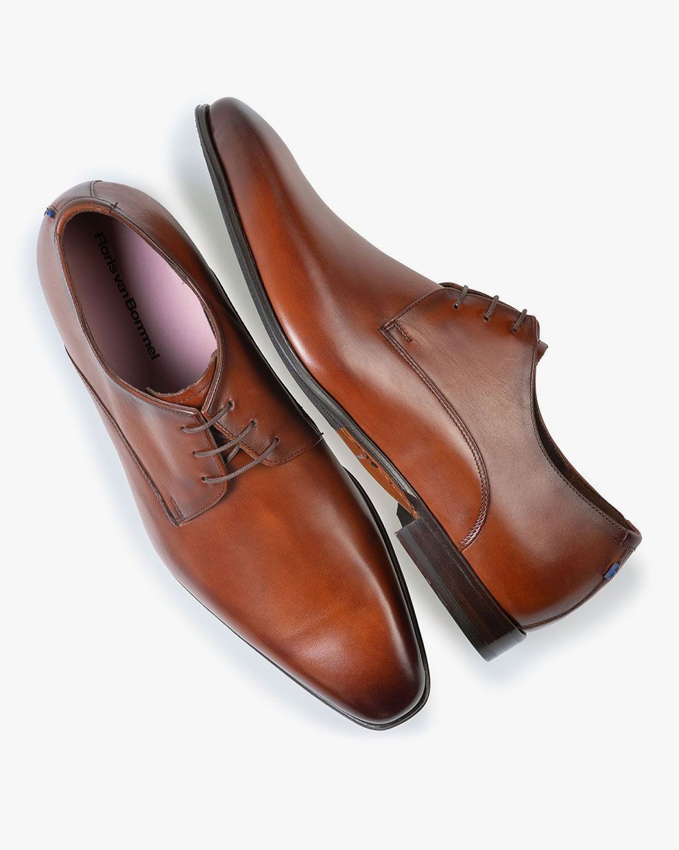 Lace up shoes men De Stijler 07.00 Cognac Floris van Bommel