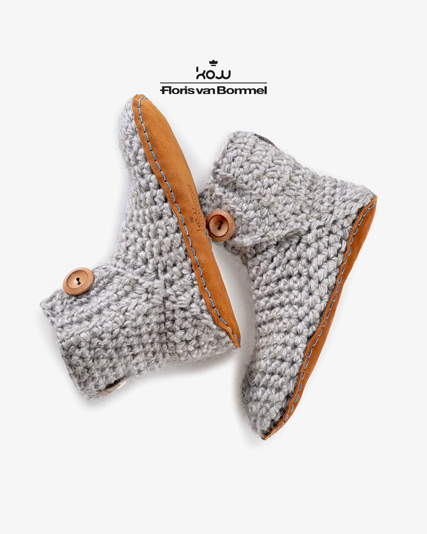 Kingdom of Wow home slippers grau | Floris van Bommel®