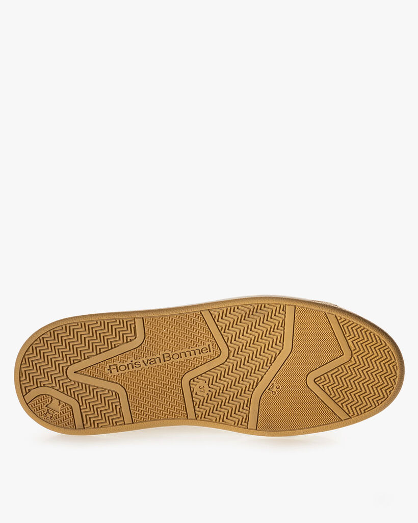 Sneaker printed suede leather beige
