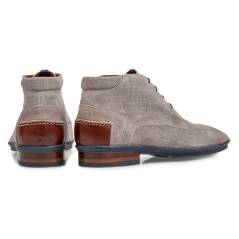 Boot printed suede leather grey