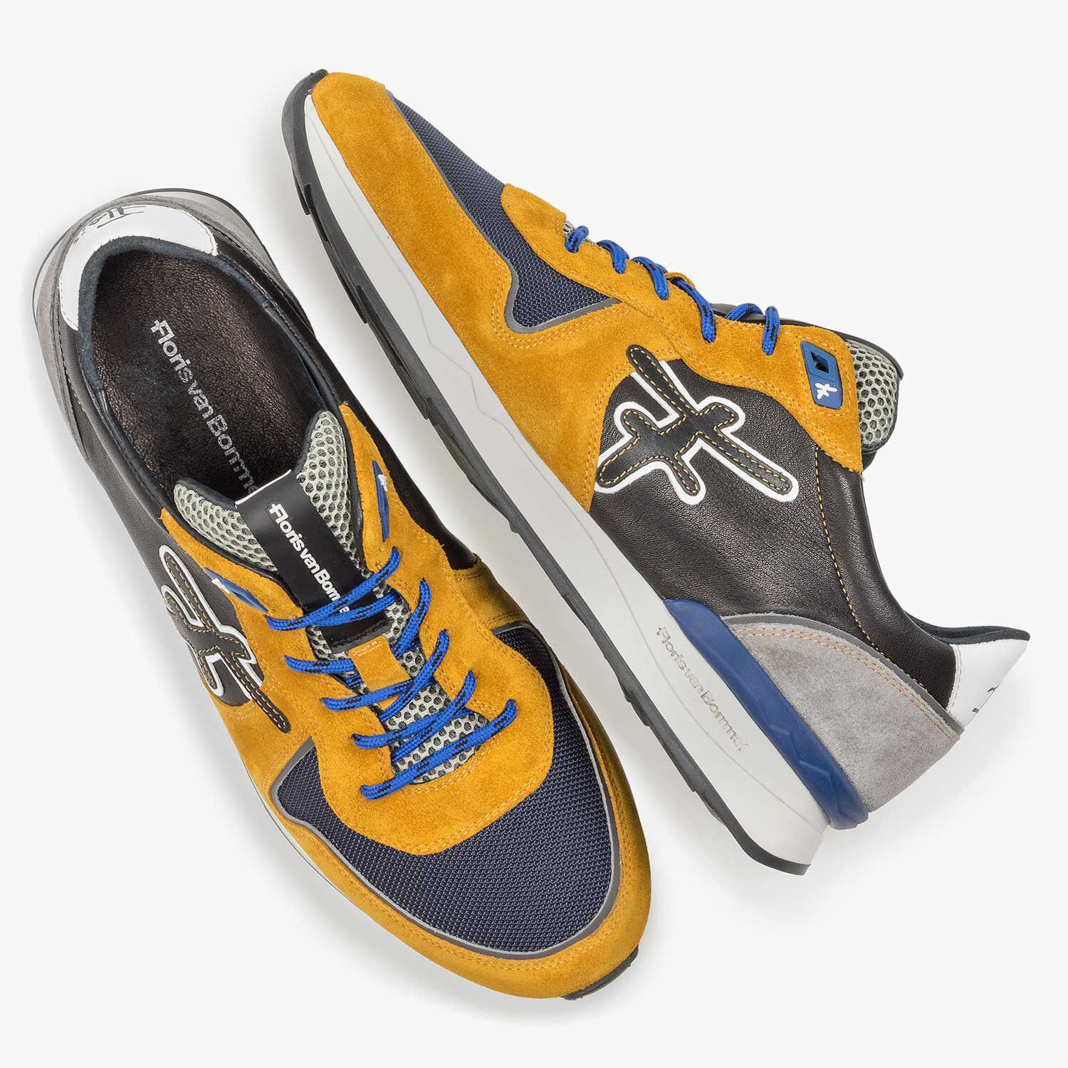 Mustard yellow suede leather sneaker 16284 31 Floris van Bommel Official