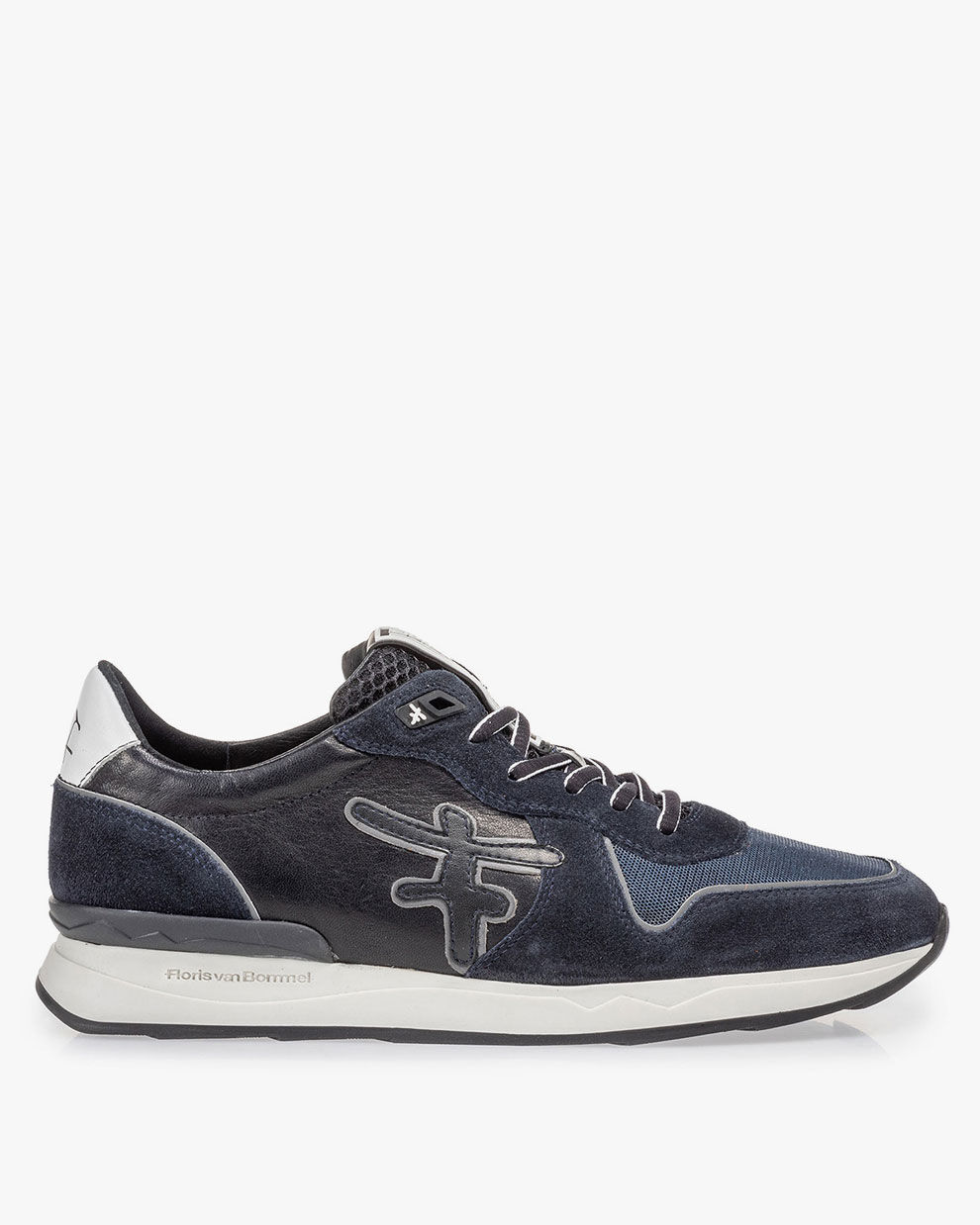 Blue suede leather sneaker 16284 01 Floris van Bommel Official