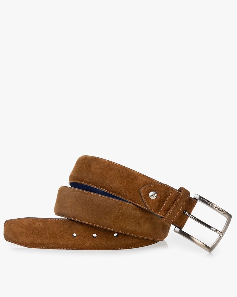 Belt suede cognac