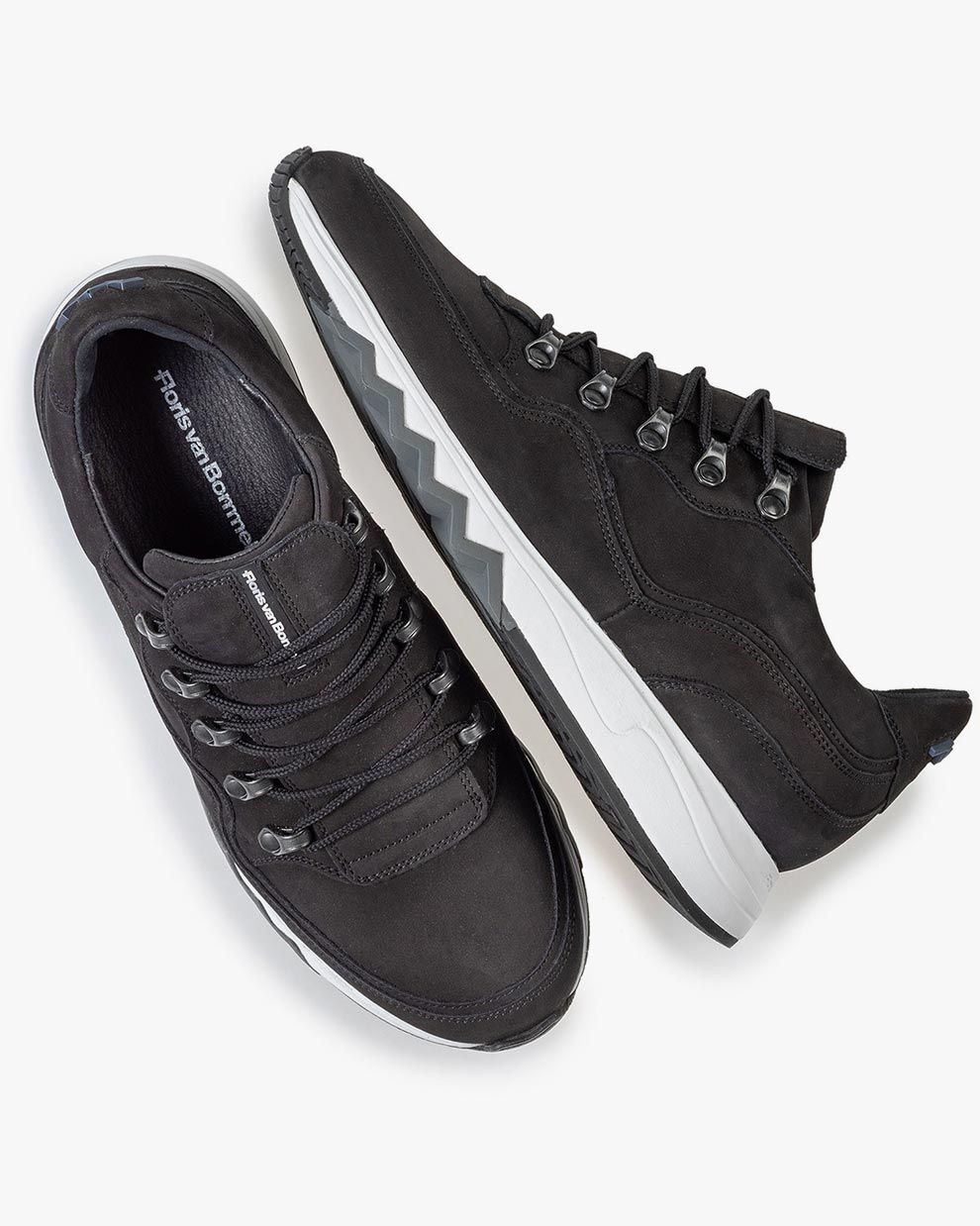 Black nubuck leather sneaker SFM-10092-10-03 | Floris van Bommel®