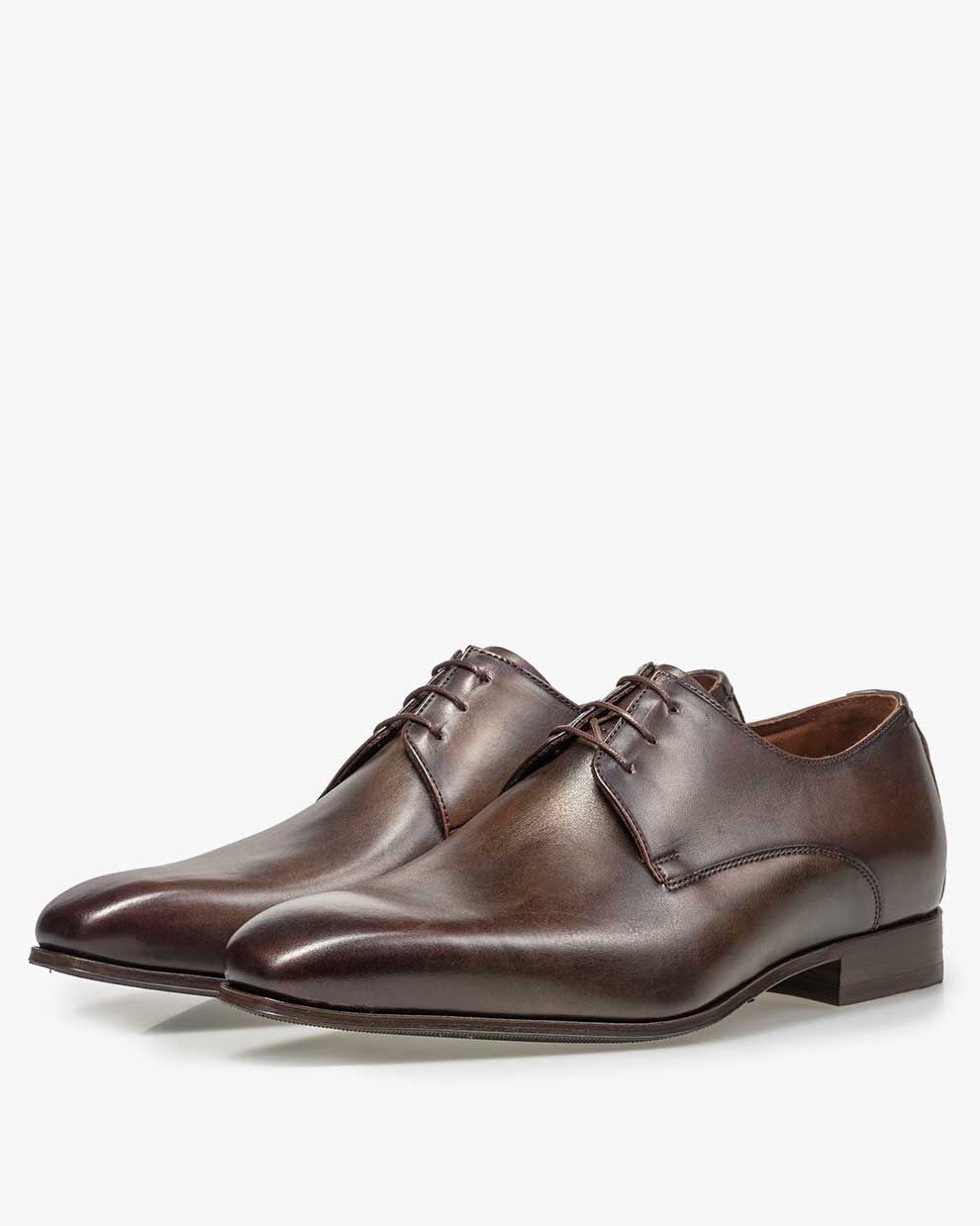 Gielli lace up leather trainers deals