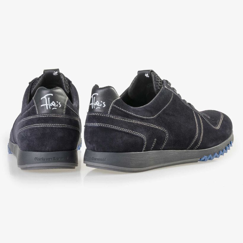 Floris van Bommel men’s dark blue suede leather sneaker