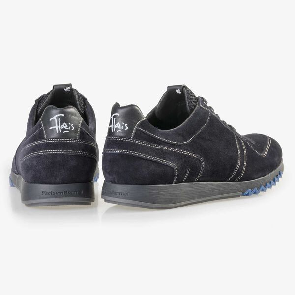 Floris van Bommel men’s dark blue suede leather sneaker