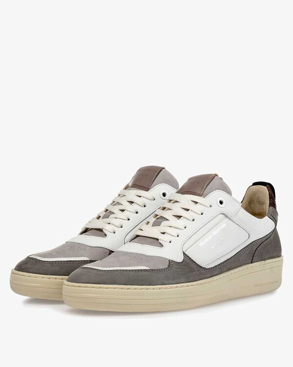 Tennis sneaker calf leather white