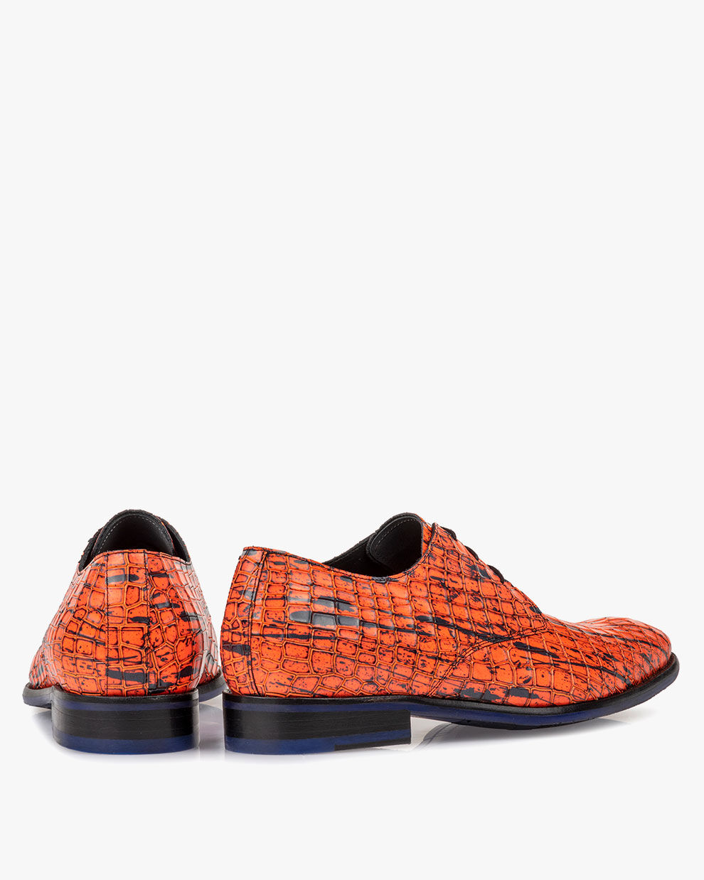 Orange patent shoes shop