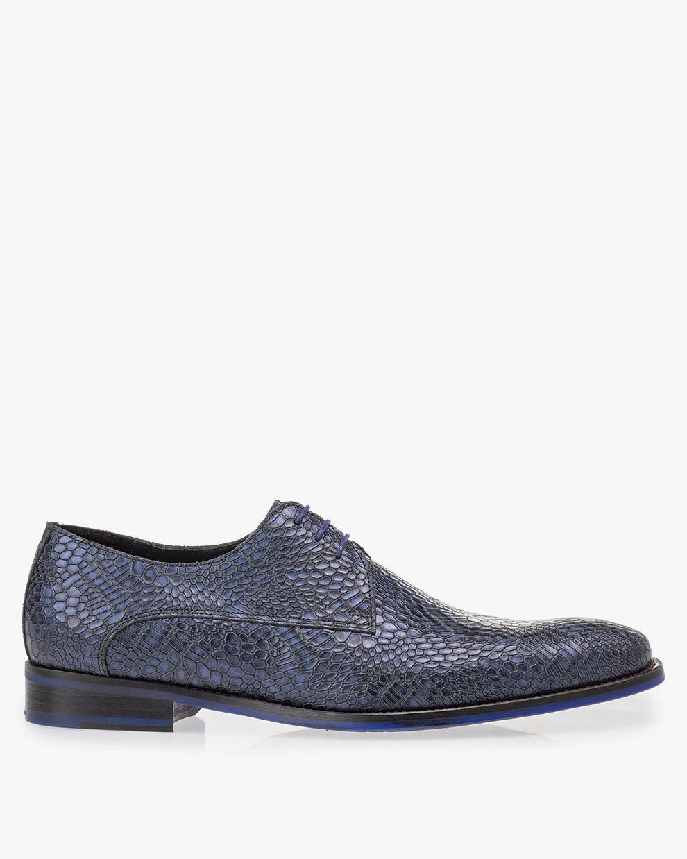 Blue leather lace shoe 18159 28 Floris van Bommel Official
