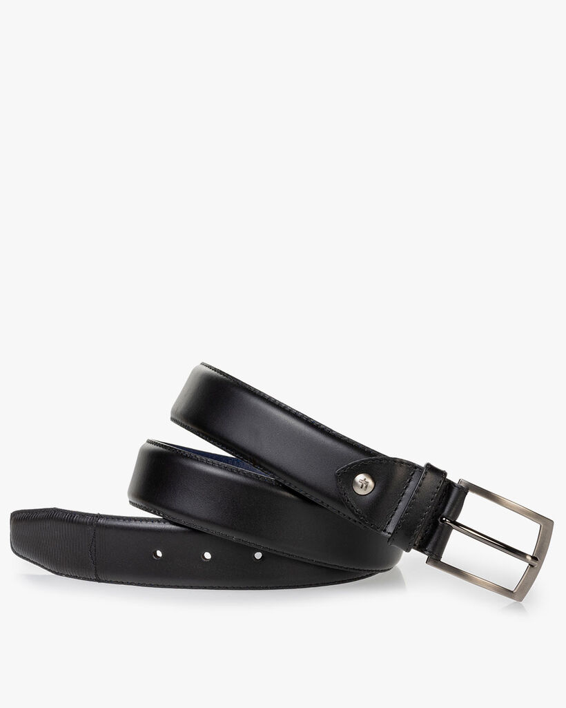 Belt calf leather black