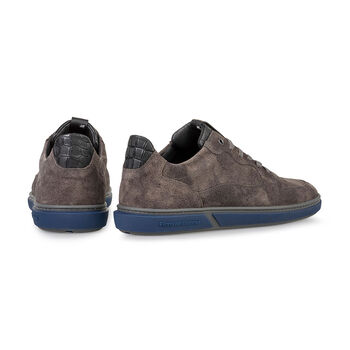Sneaker printed leather dark grey