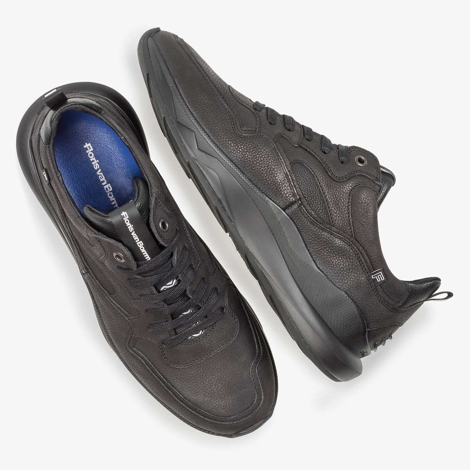 Black nubuck leather sneaker 16269 02 Floris van Bommel Official