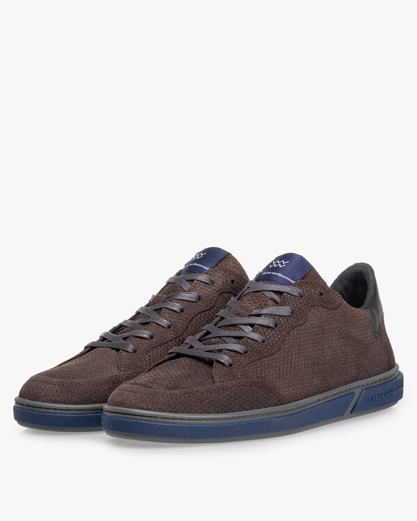 Sneaker leather dark brown