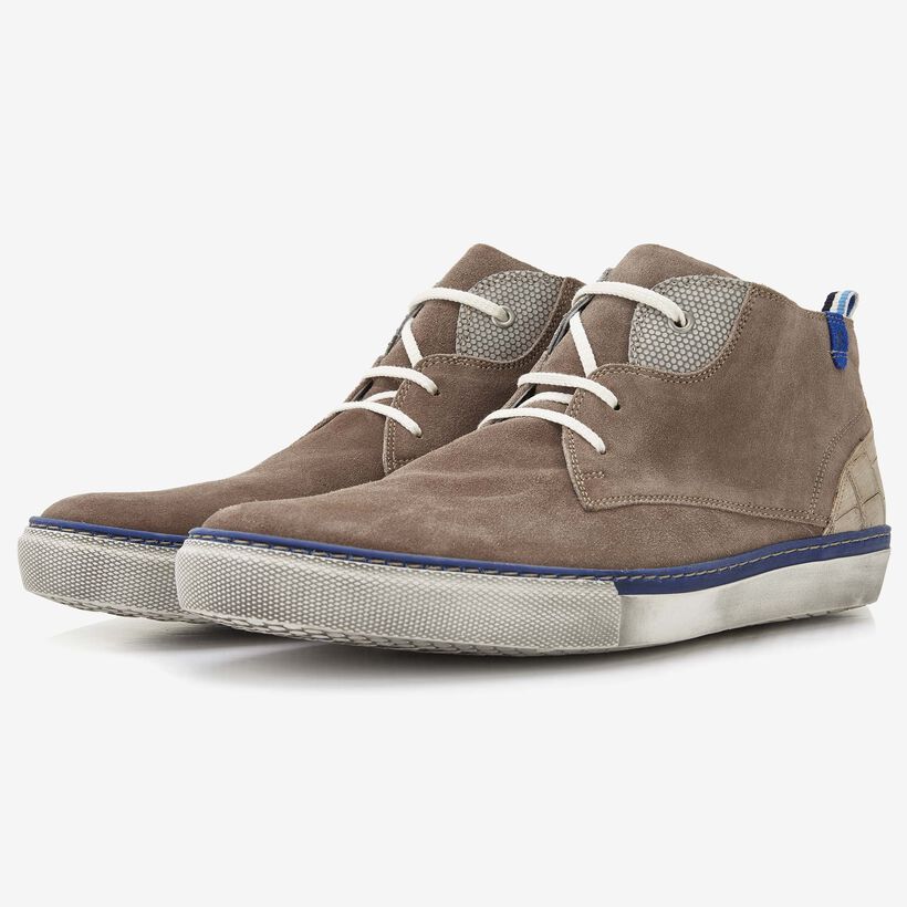Floris van Bommel taupe suede men's sneaker