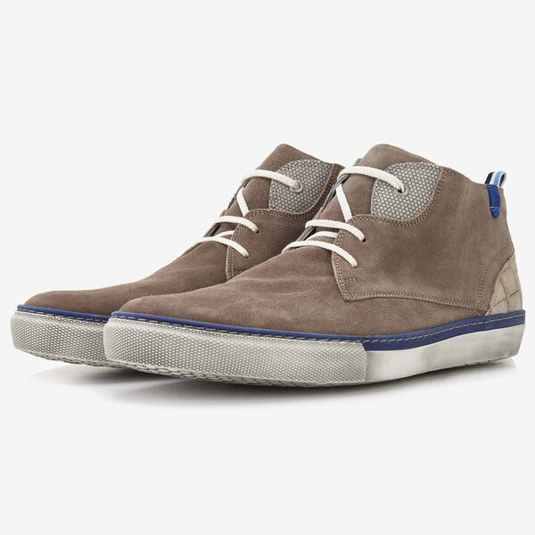 Floris van Bommel taupe suede men's sneaker