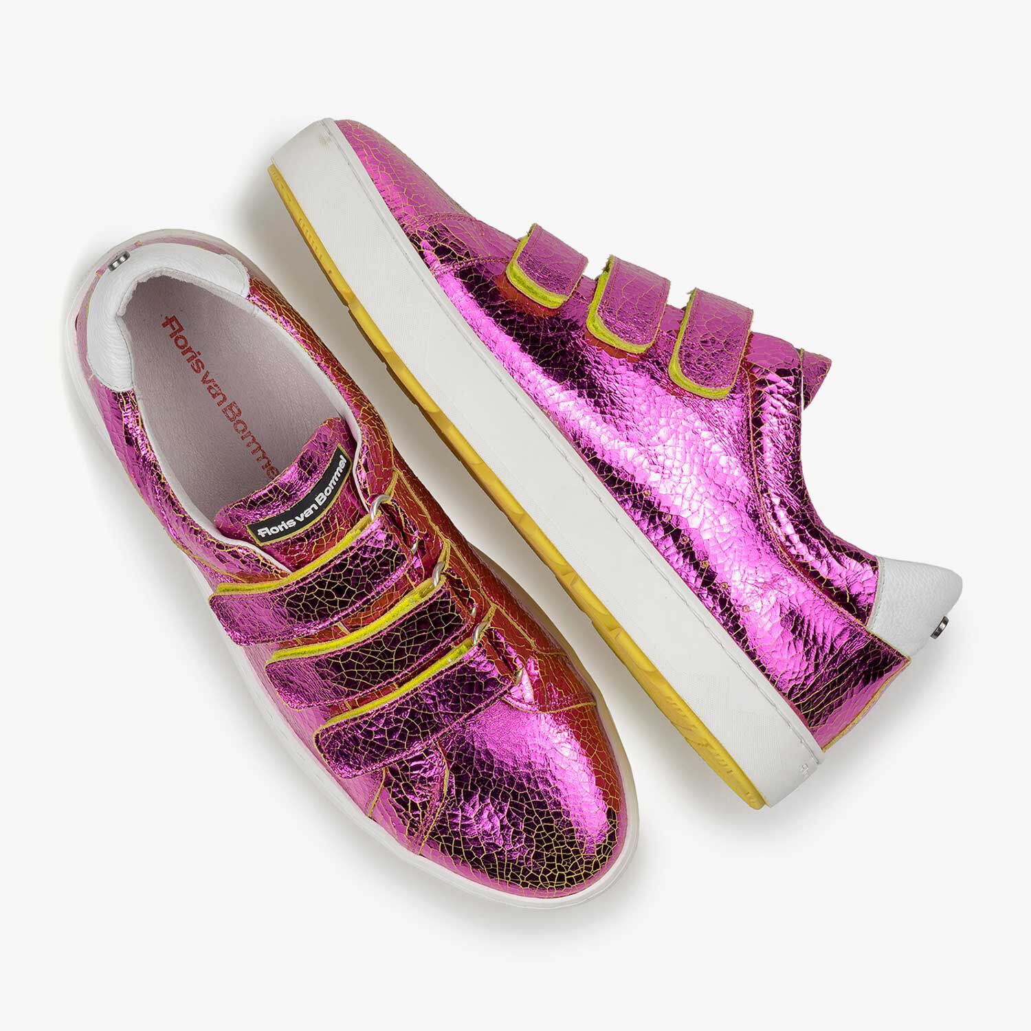 Pink sale metallic sneakers