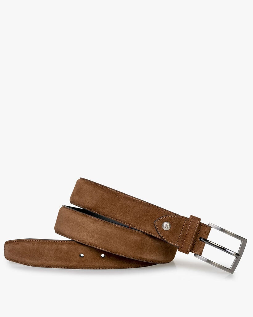 Belt suede leather brown