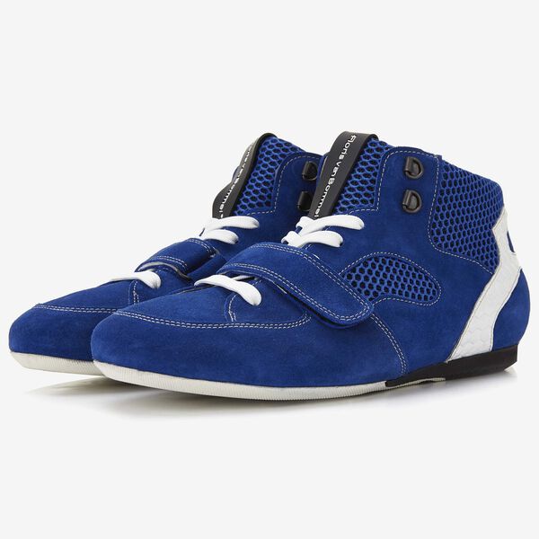 Floris van Bommel cobalt blue suede men's sneaker