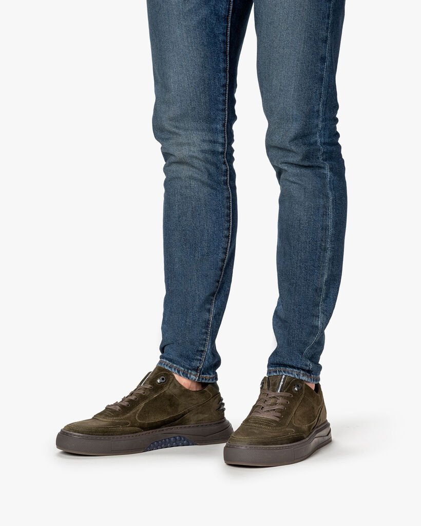 Sneaker suede dark green