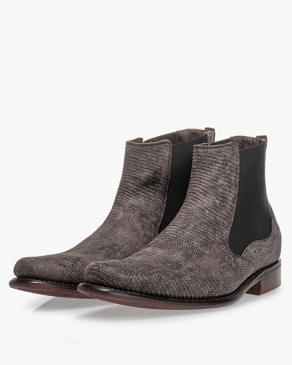 Chelsea boot suede dark grey
