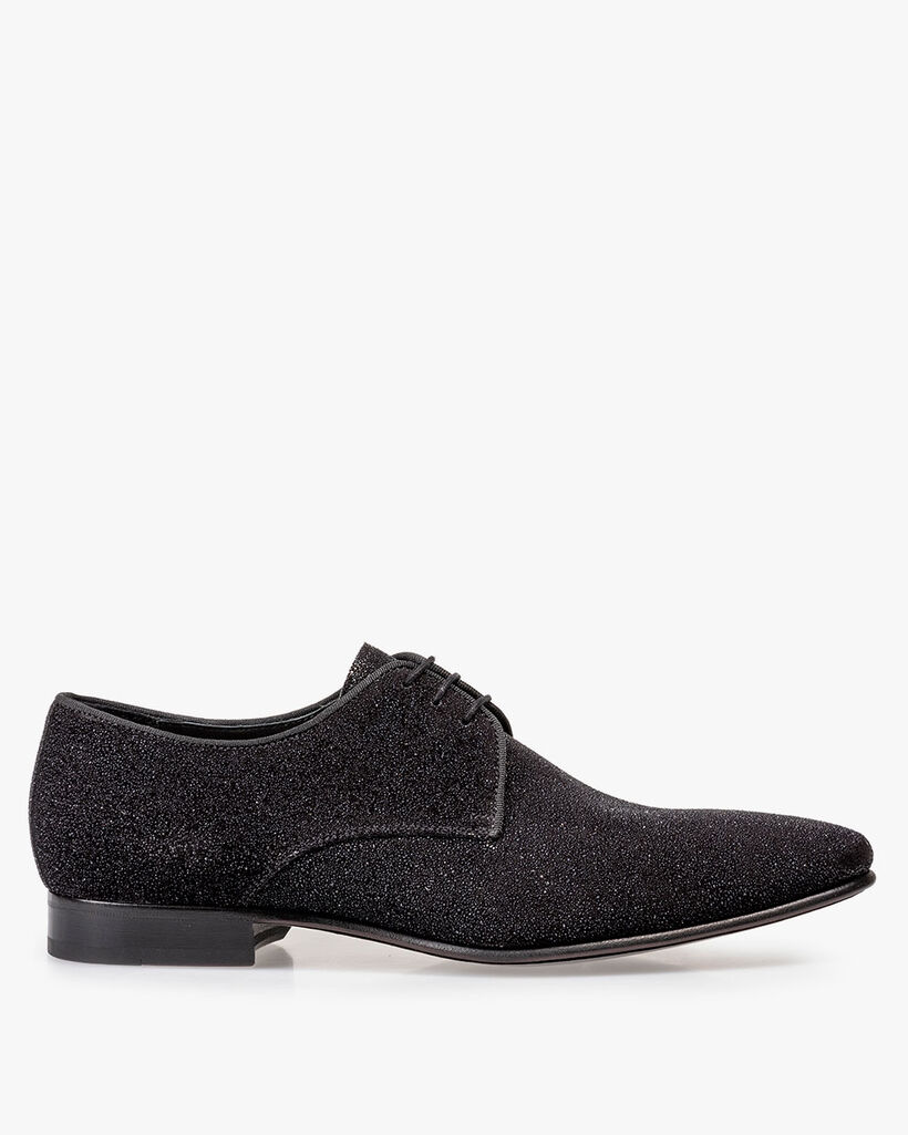 Lace shoe suede black