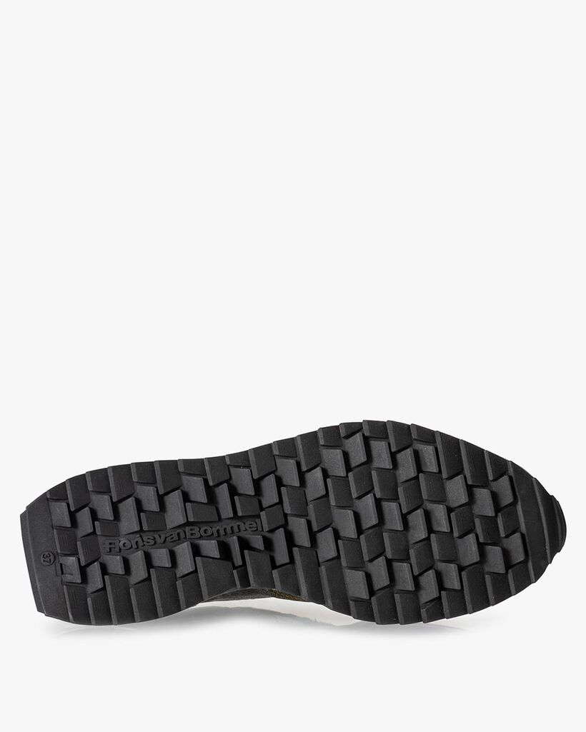 Sneaker printed suede green