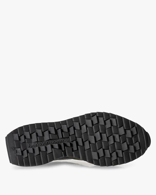 Sneaker printed suede green