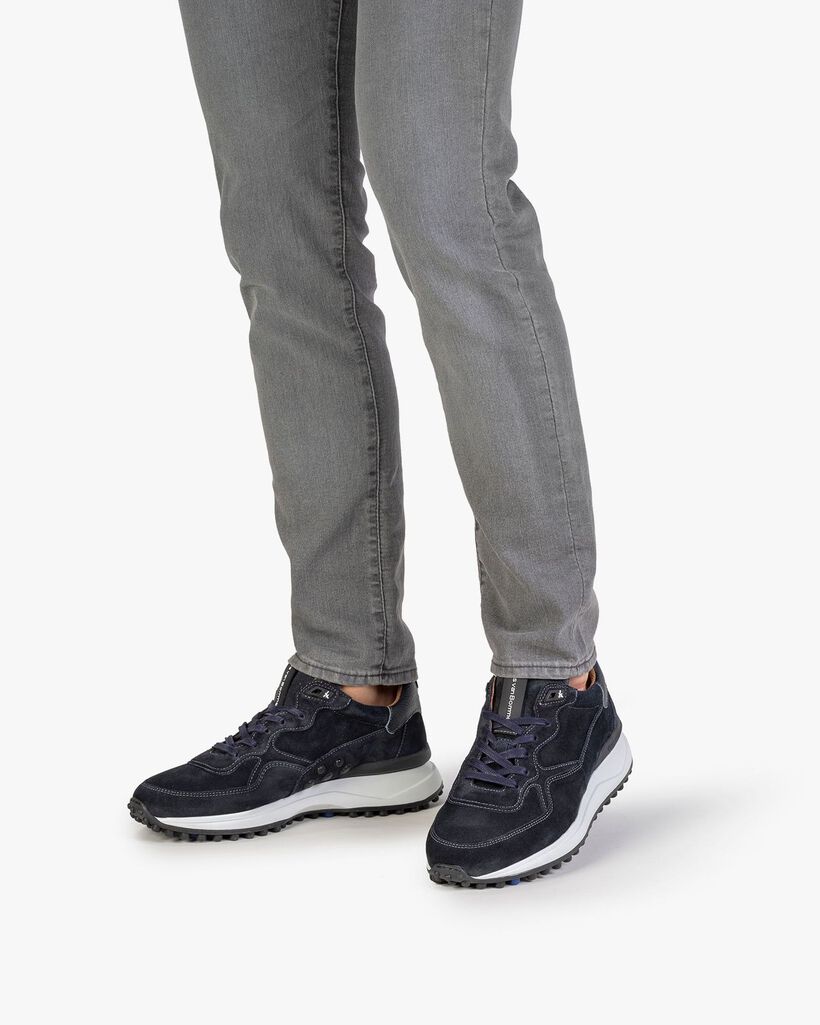 Blue suede leather sneaker