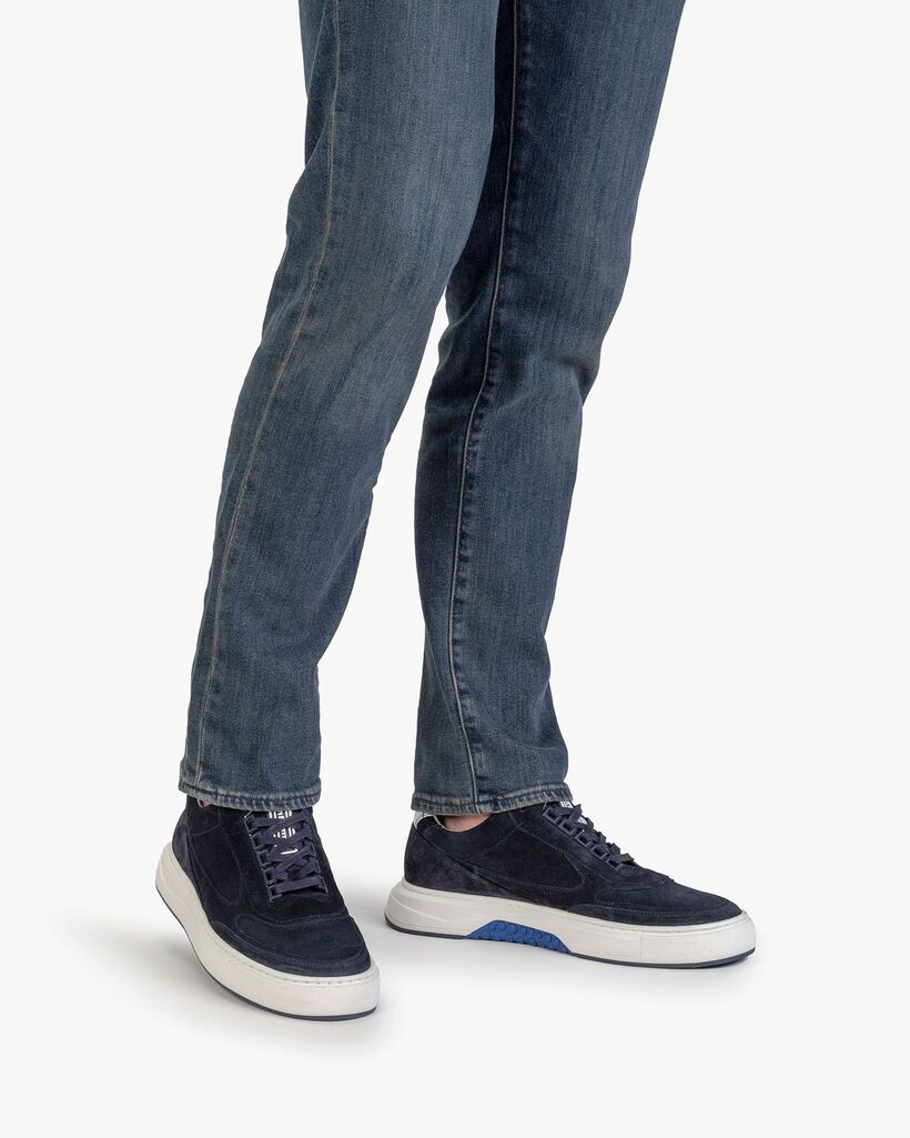 Sneaker suede leather dark blue