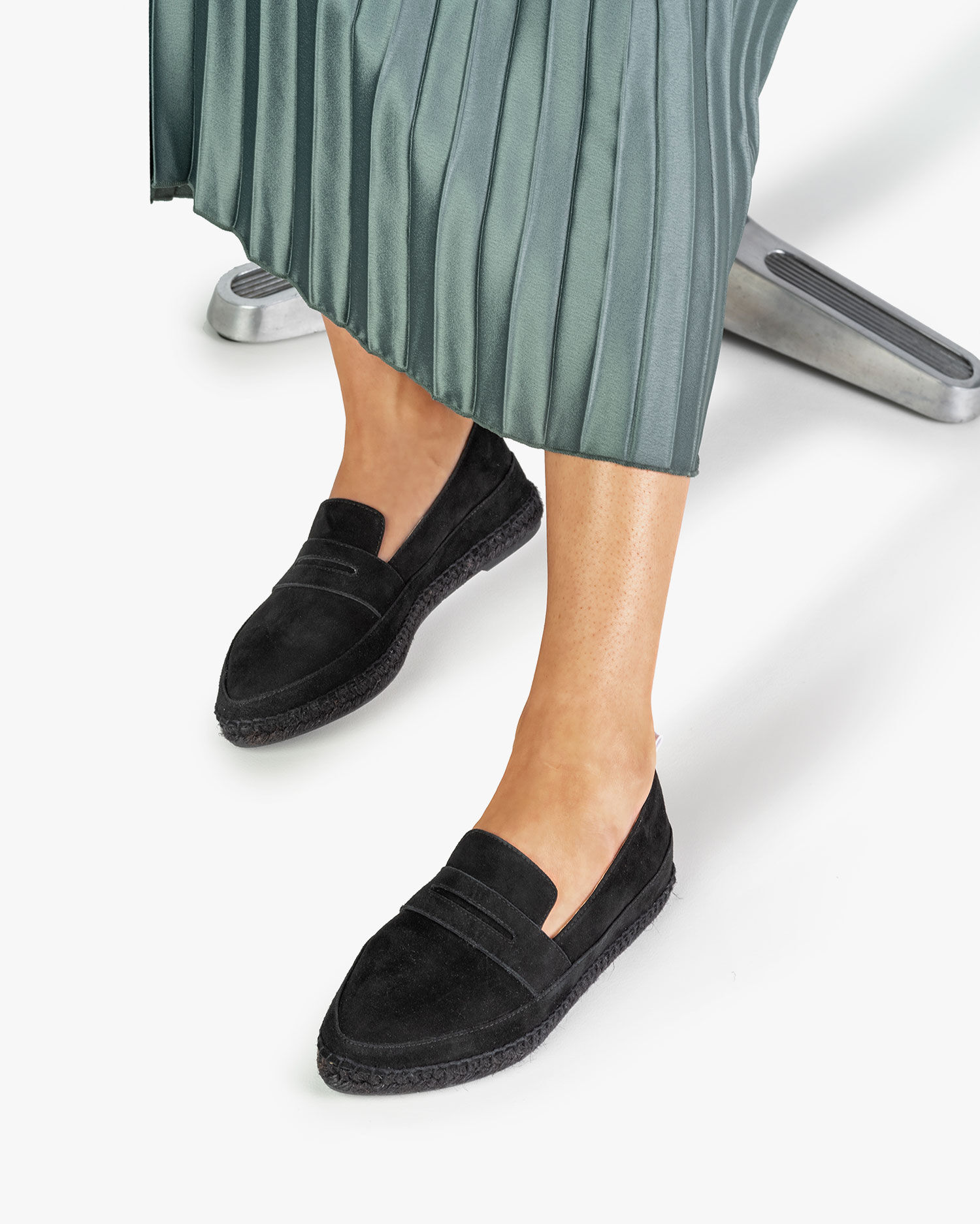 Espadrille suede leather black Floris van Bommel Women