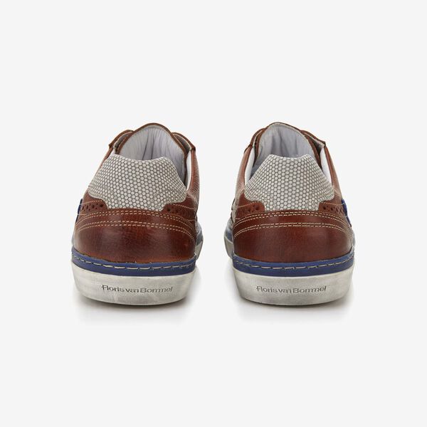Floris van Bommel cognac coloured leather men's sneaker