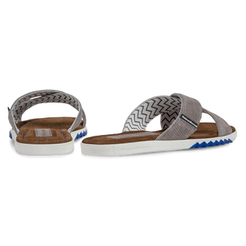 Slipper suede leather grey